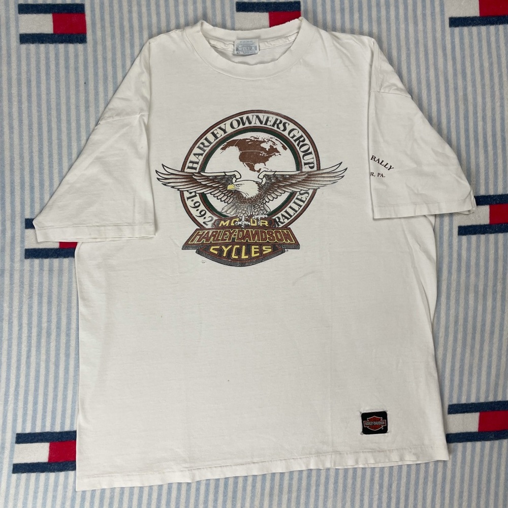Vintage 1992 Harley-Davidson HOG Rally short sleeve tee shirt - Picture 1 of 14
